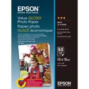 Epson Value Glossy Photo Paper, C13S400038, foto papír, lesklý, bílý, 10x15cm, 183 g/m2, 50 ks, inkoustový