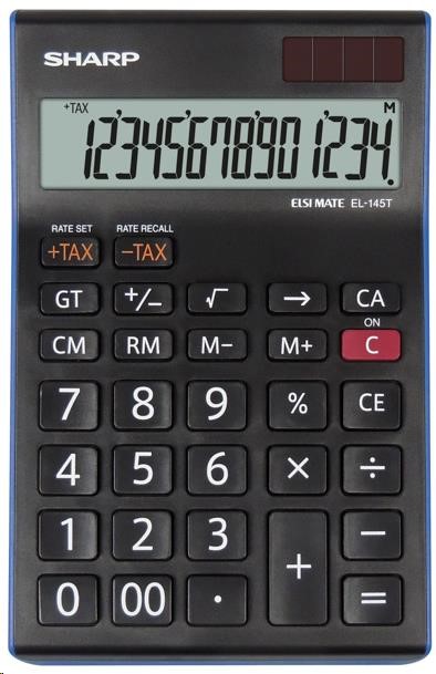 SHARP kalkulačka - EL-145TBL - černá