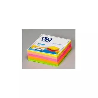 Blok kostka 9x9cm lepená neon barvy 400 listů