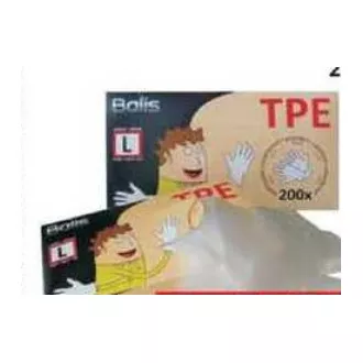 Rukavice TPE jednorázové vel. L bílé 200ks