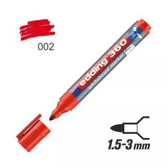 Popisovač Edding 360 na bílé tabule červený válcový hrot 1,5-3mm
