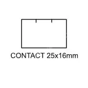 Etikety Contact 25x16mm bílé obdélníkové