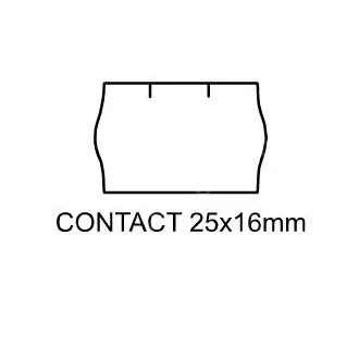 Etikety Contact 25x16mm bílé oblé