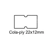Etikety Cola-ply 22x12mm bílá snímatelné lepidlo