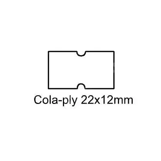 Etikety Cola-ply 22x12mm bílá snímatelné lepidlo