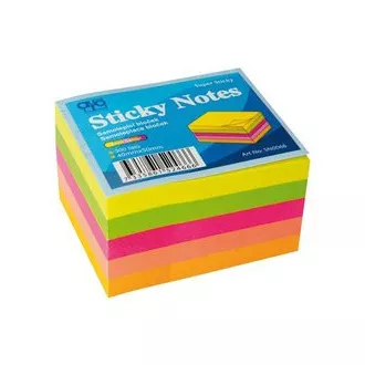 Bloček samolepící 40x50mm 5 neon barev 5x60 listů Auro
