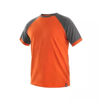 Tričko s krátkým rukávem OLIVER, oranžovo-šedé, vel. L