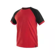 Tričko s krátkým rukávem OLIVER, červeno-černé, vel. 3XL