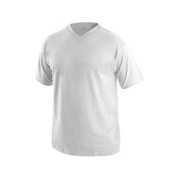 Tričko s krátkým rukávem DALTON, výstřih do V, bílá, vel. XL