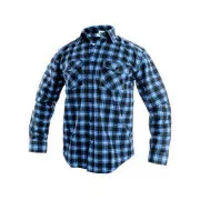 Pánská košile s dlouhým rukávem TOM, modro-černá, vel. 39/40