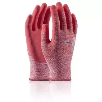Máčené rukavice ARDON®NATURE TOUCH 08/M - s prodejní etiketou - růžové | A8083/08-SPE