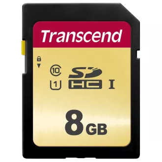 TRANSCEND SDHC karta 8GB 500S, UHS-I U1 (R:95/W:20 MB/s) TRANSCEND SDHC karta 8GB 500S, UHS-I U1 (R:95/W:20 MB/s)