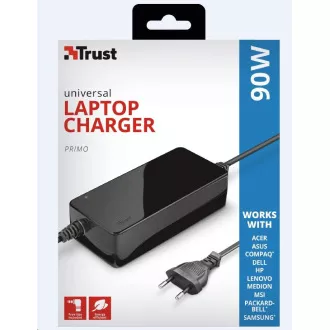 TRUST Univerzální napájecí adaptér pro notebooky Primo 90W-19V Laptop Charger