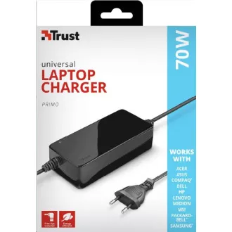 TRUST Univerzální napájecí adaptér pro notebooky Primo 70W-19V Laptop Charger