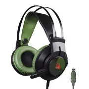 A4tech Bloody J437 herní sluchátka, 7.1., USB, zelená barva