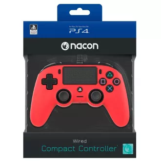 Nacon Wired Compact Controller - ovladač pro PlayStation 4 - červený Nacon Wired Compact Controller - ovladač pro PlayStation 4 - červený