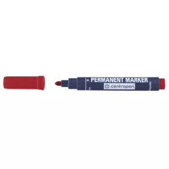Popisovač Centropen 8510 permanent červený válcový hrot 2,5mm