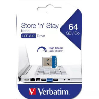 VERBATIM Flash Disk 64GB Store 'n' Stay Nano, USB 3.0