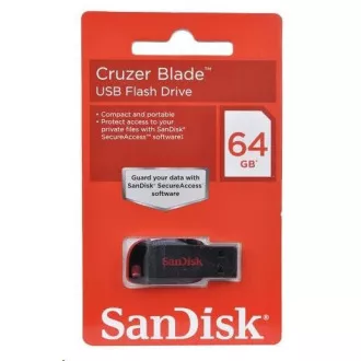 SanDisk Flash Disk 64GB Cruzer Blade, USB 2.0, černá