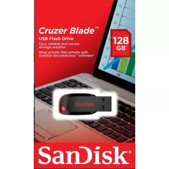 SanDisk Flash Disk 128GB Cruzer Blade, USB 2.0, černá