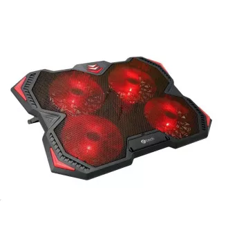 C-TECH chladící podložka pod NTB Zefyros (GCP-01R), casual gaming, 17, 3", červené podsvícení, regulace otáček
