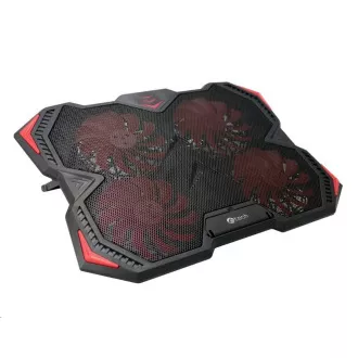 C-TECH chladící podložka pod NTB Zefyros (GCP-01R), casual gaming, 17, 3", červené podsvícení, regulace otáček