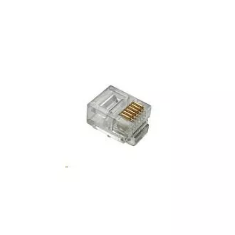 Solarix Konektor RJ12 CAT3 UTP 6p6c nestíněný neskládaný na licnu / 100 ks KRJ12 Solarix Konektor RJ12 CAT3 UTP 6p6c nestíněný neskládaný na licnu / 100 ks KRJ12