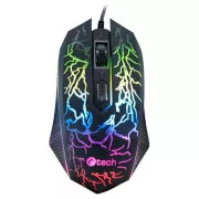 C-TECH herní myš Tychon (GM-03P), casual gaming, herní, 7 barev podsvícení, 3200DPI, USB