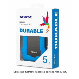 ADATA Externí HDD 4TB 2, 5" USB 3.1 HD330, BLACK COLOR BOX, černý (gumový, nárazu odolný)