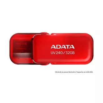 ADATA Flash Disk 16GB UV240, USB 2.0 Dash Drive, červená ADATA Flash Disk 16GB UV240, USB 2.0 Dash Drive, červená