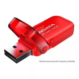 ADATA Flash Disk 16GB UV240, USB 2.0 Dash Drive, červená ADATA Flash Disk 16GB UV240, USB 2.0 Dash Drive, červená