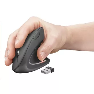 TRUST Myš Verto wireless ergonomic mouse USB, black (černá)