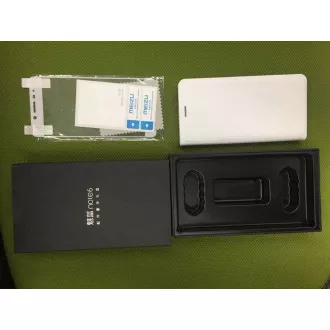 MEIZU Protective Case pro Meizu M6 Note, bílá (flipový obal s folii, darkove baleni)
