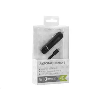 AVACOM CarMAX 2 nabíječka do auta 2x Qualcomm Quick Charge 2.0, černá barva (micro USB kabel) AVACOM CarMAX 2 nabíječka do auta 2x Qualcomm Quick Charge 2.0, černá barva (micro USB kabel)