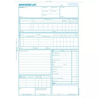 Tiskopis Montážní list A4 100 listů OPTYS