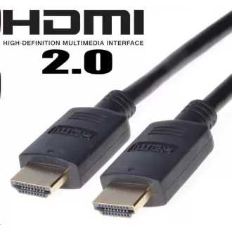 PREMIUMCORD Kabel HDMI 2.0 High Speed + Ethernet, zlacené konektory, 1, 5m