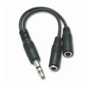 PREMIUMCORD Kabelová rozdvojka 3, 5 Jack M - 2xF 10cm