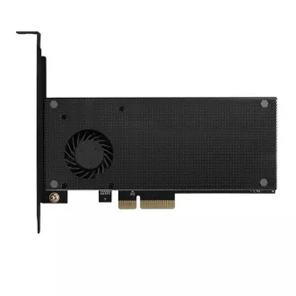 AXAGON PCEM2-DC, PCIe x4 - M.2 NVMe M-key + SATA B-key slot adaptér, chladič, LP