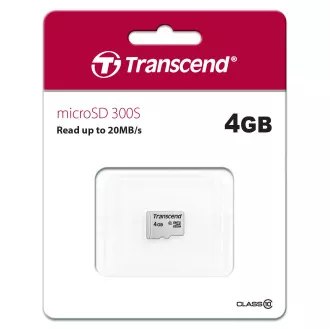TRANSCEND MicroSDHC karta 4GB 300S, Class 10, bez adaptéru