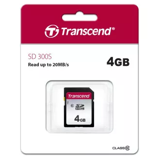 TRANSCEND SDHC karta 4GB 300S, Class 10 (R:20/W:10 MB/s)
