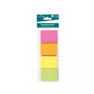 Bloček samolepící 51x38mm 5 neon barev 4x50 listů Concorde