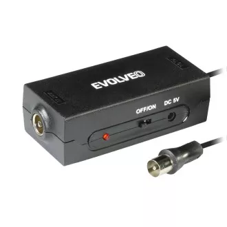 EVOLVEO Amp 1, anténní zesilovač FM/DAB+/DVB-T2, filtr LTE, 4G, 5G