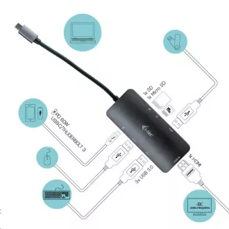 i-tec USB-C Metal Nano Dock 4K HDMI + Power Delivery 60 W