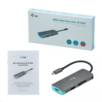 i-tec USB-C Metal Nano Dock 4K HDMI + Power Delivery 60 W