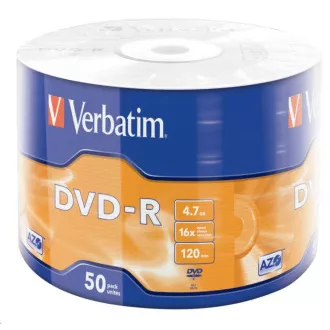 VERBATIM DVD-R (50-Pack) 16x WRAP 4.7GB MATT