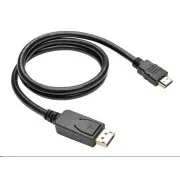 C-TECH kabel DisplayPort/HDMI, 3m, černý