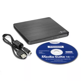 HITACHI LG - externí mechanika DVD-W/CD-RW/DVD±R/±RW/RAM GP60NB60, Slim, Black, box+SW