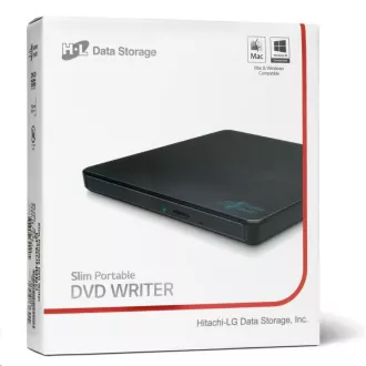 HITACHI LG - externí mechanika DVD-W/CD-RW/DVD±R/±RW/RAM GP60NB60, Slim, Black, box+SW