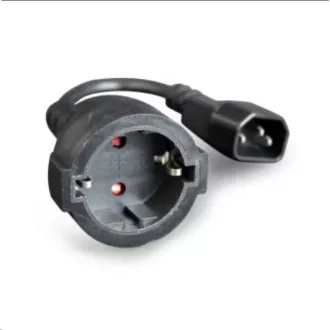 GEMBIRD Kabel síťový adaptér C14 (M) -> schuko (F), 15 cm