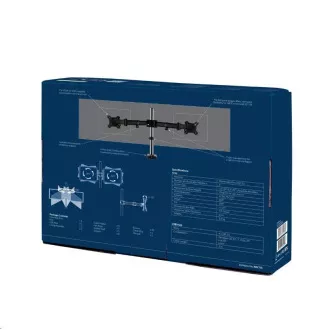 ARCTIC stolní držák Z2 (Gen3) pro 2x LCD do 34", nosnost 2x15kg, 4x USB HUB, černý (black)